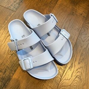 Birkenstock Two-Strap EVA Sandals in Light Blue